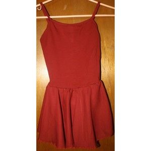 Girls Ballet Tutu Maroon Sz M Dress Gymnastics Leotard Skirt Dancewear Costumes